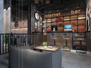 工业风网吧网咖前台接待台