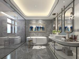 现代轻奢卫生间卫浴间淋浴房