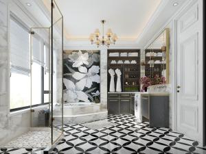 北欧卫浴间卫生间淋浴房