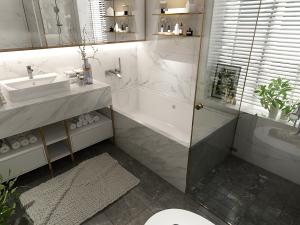 现代轻奢卫浴间卫生间浴缸