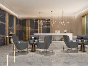 新中式售楼处前台接待洽谈区