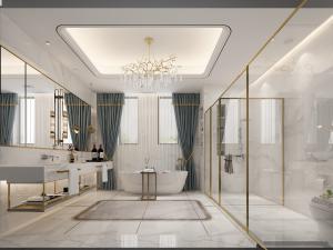 现代轻奢卫浴间卫生间淋浴房