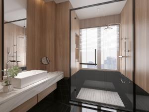 北欧卫浴间卫生间淋浴房