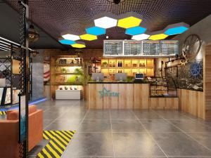 工业风游戏厅网吧网咖前台