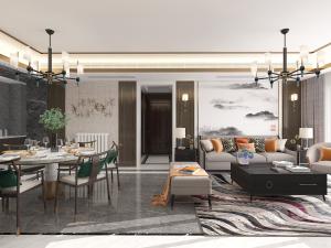 新中式客厅餐厅