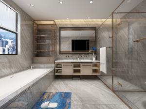 新中式卫浴间卫生间淋浴房