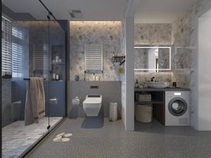 北欧卫浴间卫生间淋浴房