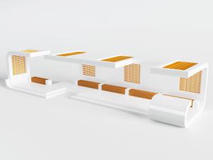 现代公园休闲场所实木公共椅子