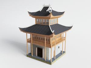 中式建筑三层阁楼