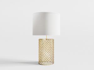 现代柱形网格灯柱的台灯