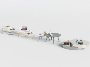 现代圆形大理石茶几3d模型 现代圆形大理石茶几