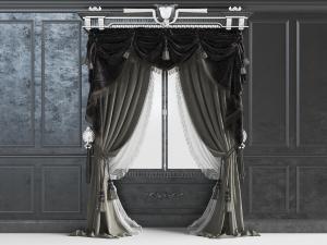 欧式古典花边吊坠窗帘窗纱