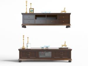 美式实木电视柜