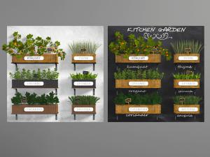 工业风墙面藤编花盆盆栽植物墙