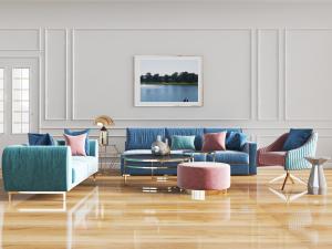 现代轻奢多人双人沙发休闲椅子茶几组合