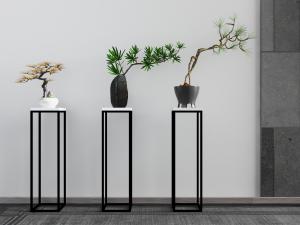 新中式金属花架松树盆景盆栽