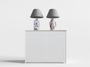 现代白色玄关柜边柜