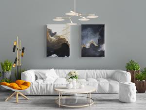 现代白色多人沙发休闲椅子茶几组合