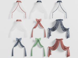 现代蝴蝶结造型床幔3d模型 现代蝴蝶结造型床幔