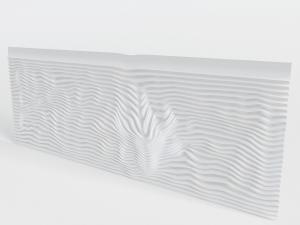 现代波浪水纹造型的背景墙3d模型 现代波浪水纹造型的背景墙