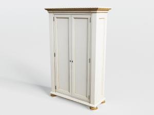 美式白色衣柜3d模型 美式白色衣柜