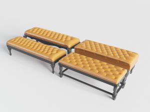 美式软包沙发凳