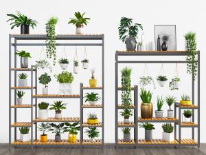 工业风金属装饰置物架花架