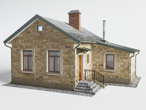 美式乡村斜顶房子建筑