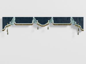 欧式带吊坠的帘头3d模型 欧式带吊坠的帘头