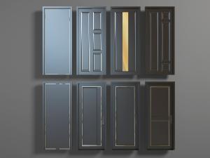 新中式黑色平开门