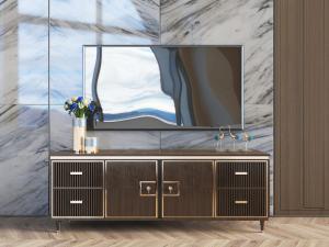 新中式电视柜电视机