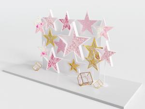 现代星星装饰的舞台娱乐设施3d模型 现代星星装饰的舞台娱乐设施