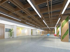 工业风瑜伽室健身房3d模型 工业风瑜伽室健身房