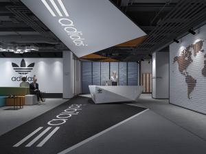 工业风接待前台休息区