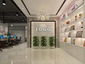 工业风形象背景墙办公区