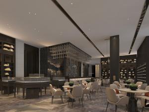 新中式售楼大厅大堂处接待洽谈区