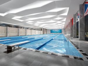 后现代游泳馆3d模型 后现代游泳馆