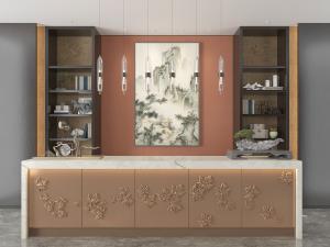 新中式前台接待台