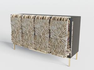 现代铁艺玄关柜边柜