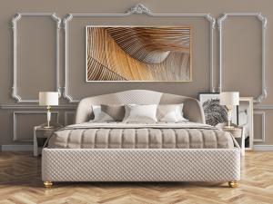 简欧双人床床头柜