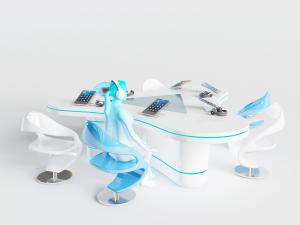 后现代多人位音乐体验桌椅组合