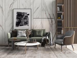 现代轻奢多人沙发、休闲沙发椅子组合