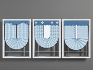 欧式扇形罗马帘