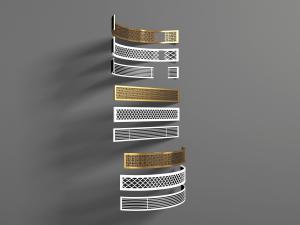 现代欧式带弧度弯曲的空调出风口3d模型 现代欧式带弧度弯曲的空调出风口