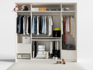 现代开放式衣柜3d模型 现代开放式衣柜