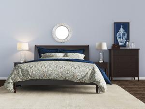 美式实木双人床斗柜储物柜