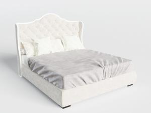 简欧带弯曲弧度床头的双人床