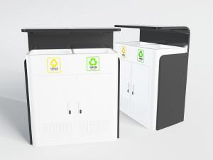 现代黑白两色的分类垃圾桶