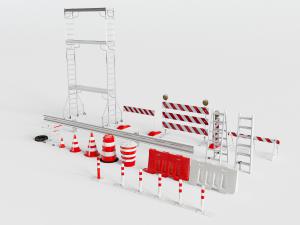 道路交通电缆维修梯子、护栏围挡