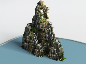 中式假山石头水池景观小品